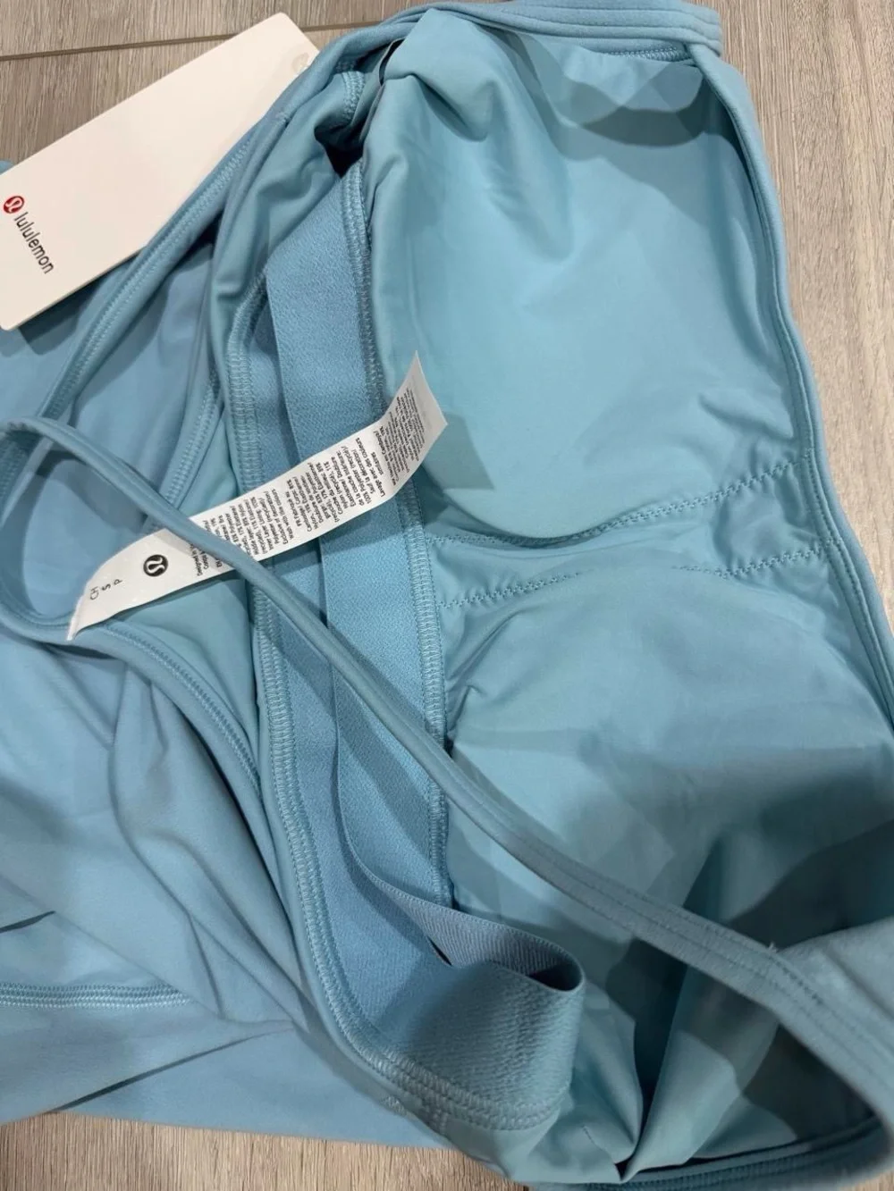 lululemon Women’s Flow Y Tank in Seaform Color. Light Support B/C Cup — Size S